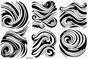 waves sleeve tattoo idea