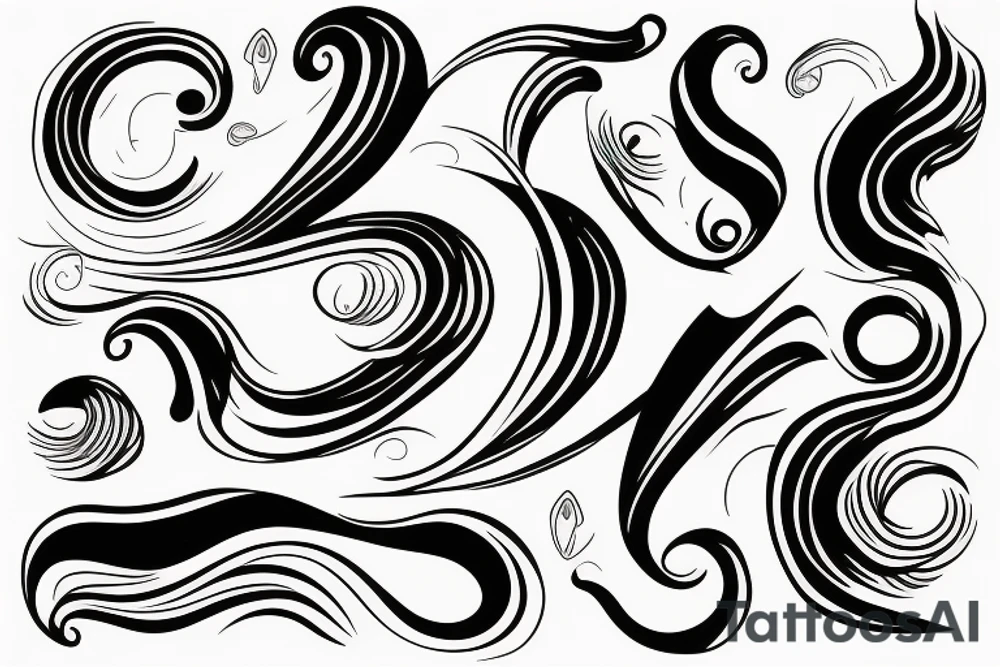 waves sleeve tattoo idea