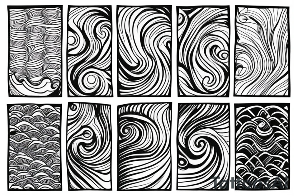 waves sleeve tattoo idea