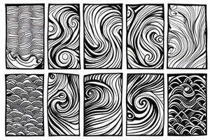 waves sleeve tattoo idea