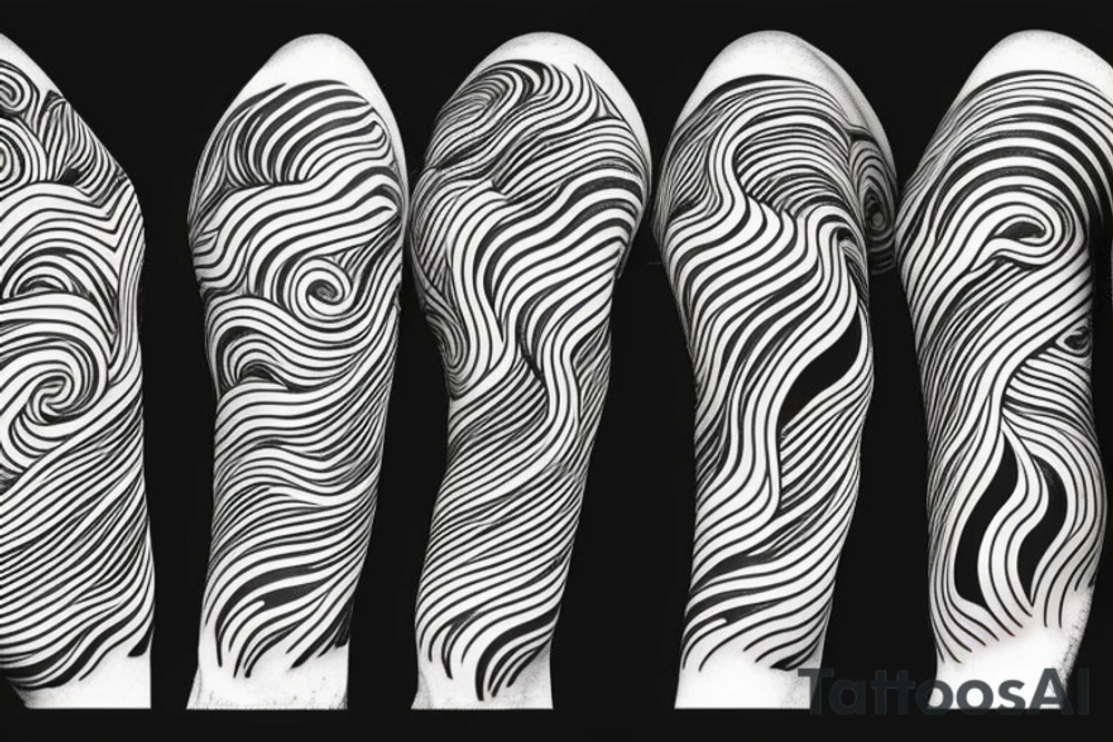 waves sleeve tattoo idea