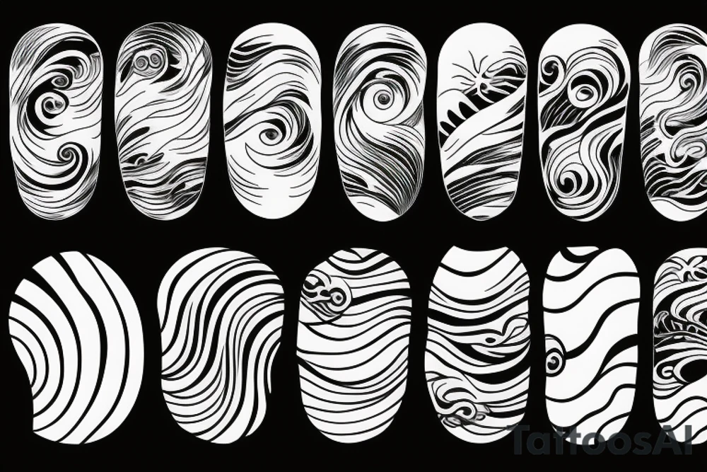 waves sleeve tattoo idea