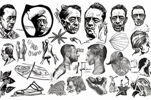 Albert Camus’s The Stranger walking on the beach. tattoo idea
