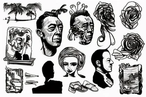 Albert Camus’s The Stranger walking on the beach. tattoo idea
