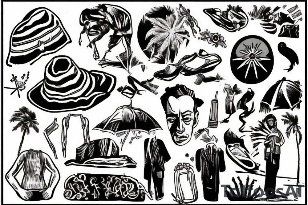 Albert Camus’s The Stranger walking on the beach. tattoo idea