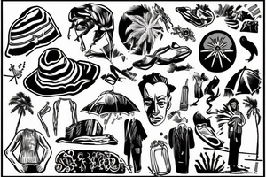 Albert Camus’s The Stranger walking on the beach. tattoo idea