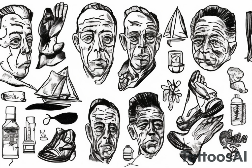 Albert Camus’s The Stranger walking on the beach. tattoo idea