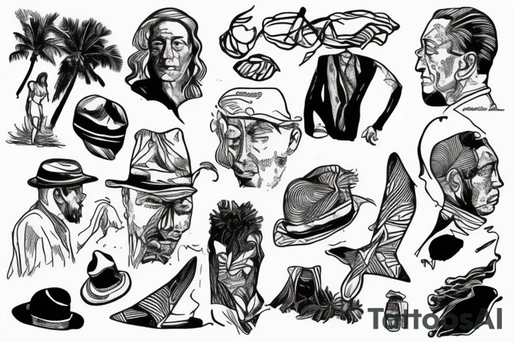 Albert Camus’s The Stranger walking on the beach. tattoo idea