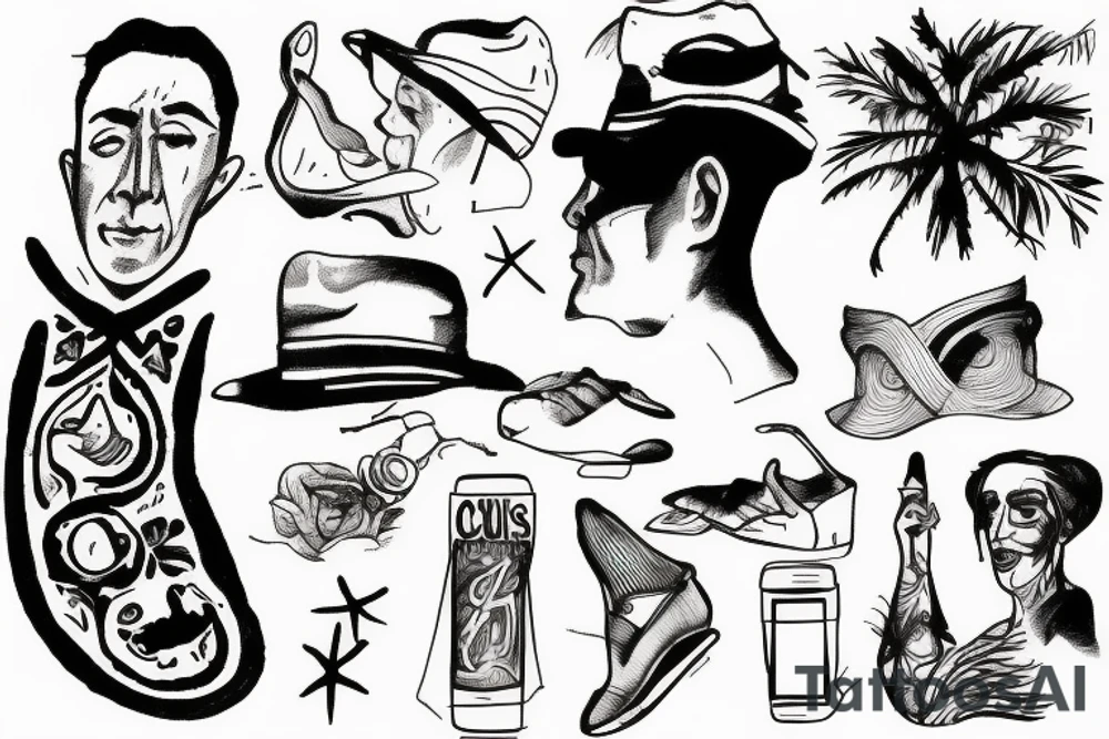 Albert Camus’s The Stranger walking on the beach. tattoo idea