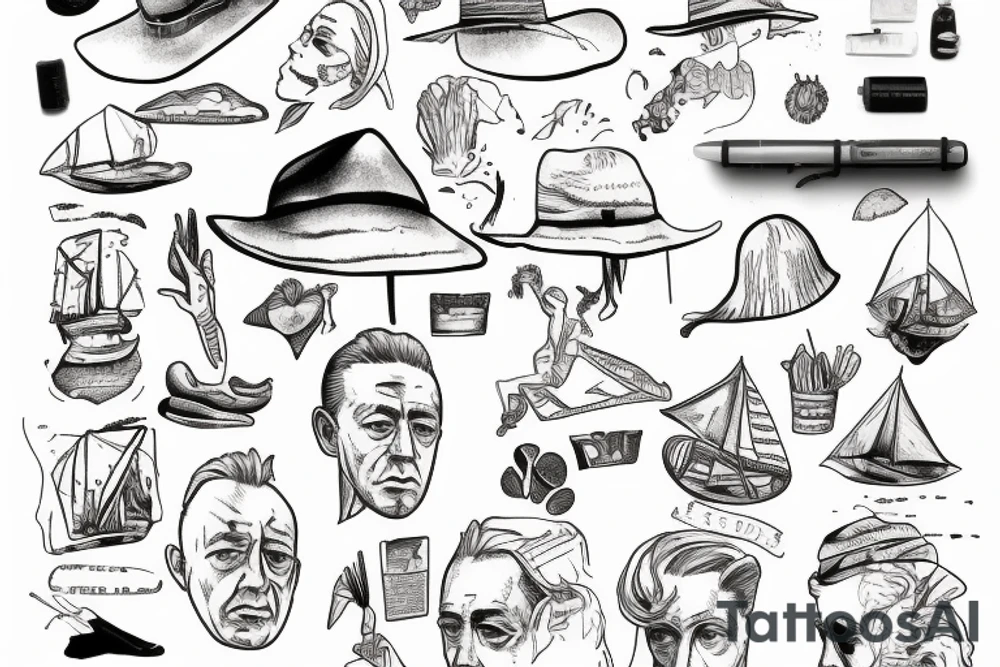 Albert Camus’s The Stranger walking on the beach. tattoo idea