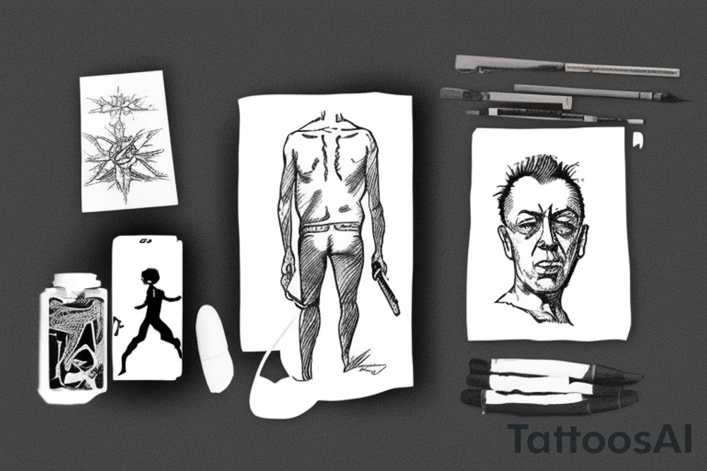 Albert Camus’s The Stranger walking on the beach. tattoo idea