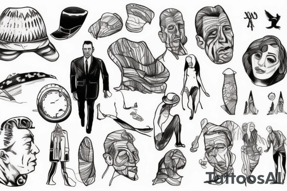 Albert Camus’s The Stranger walking on the beach. tattoo idea