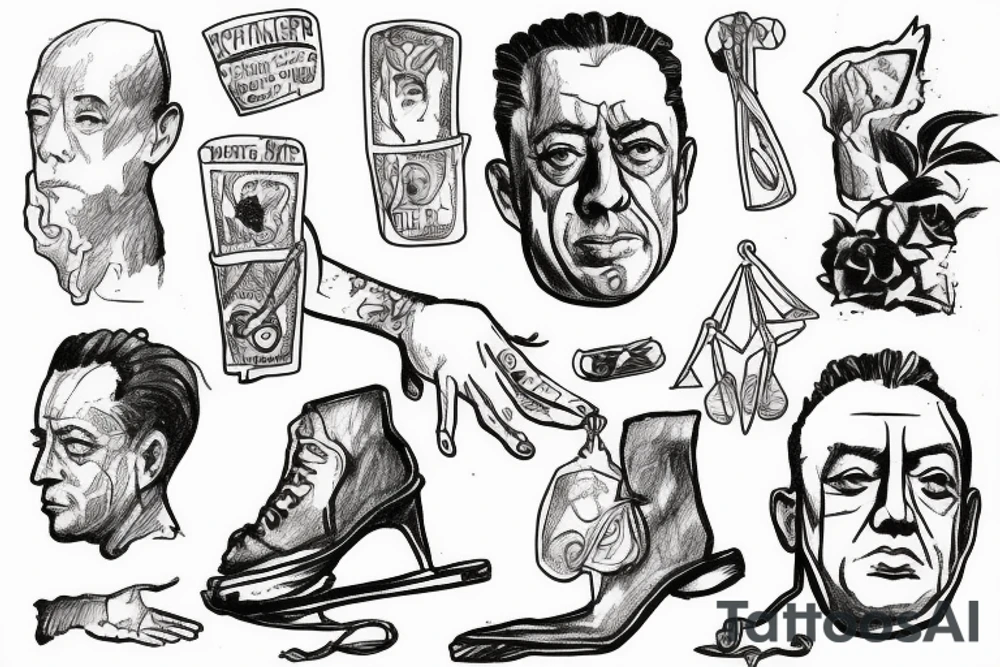 Albert Camus’s The Stranger walking on the beach. tattoo idea