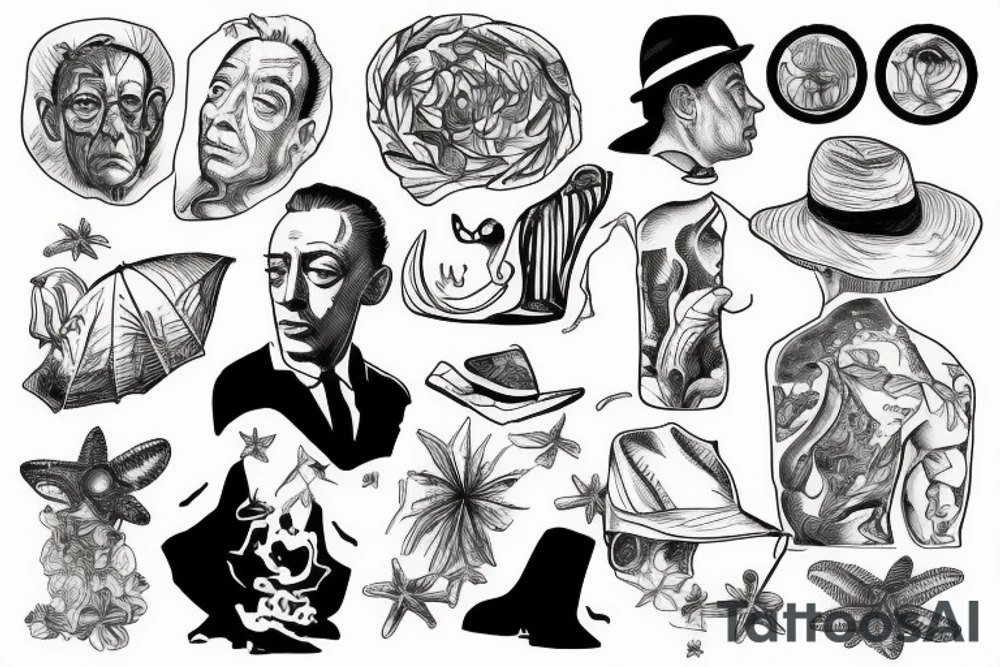Albert Camus’s The Stranger walking on the beach. tattoo idea