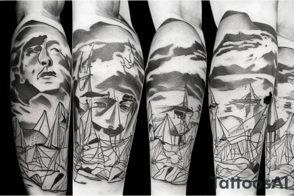 Albert Camus’s The Stranger walking on the beach. tattoo idea