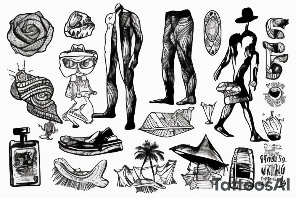 Albert Camus’s The Stranger walking on the beach. tattoo idea