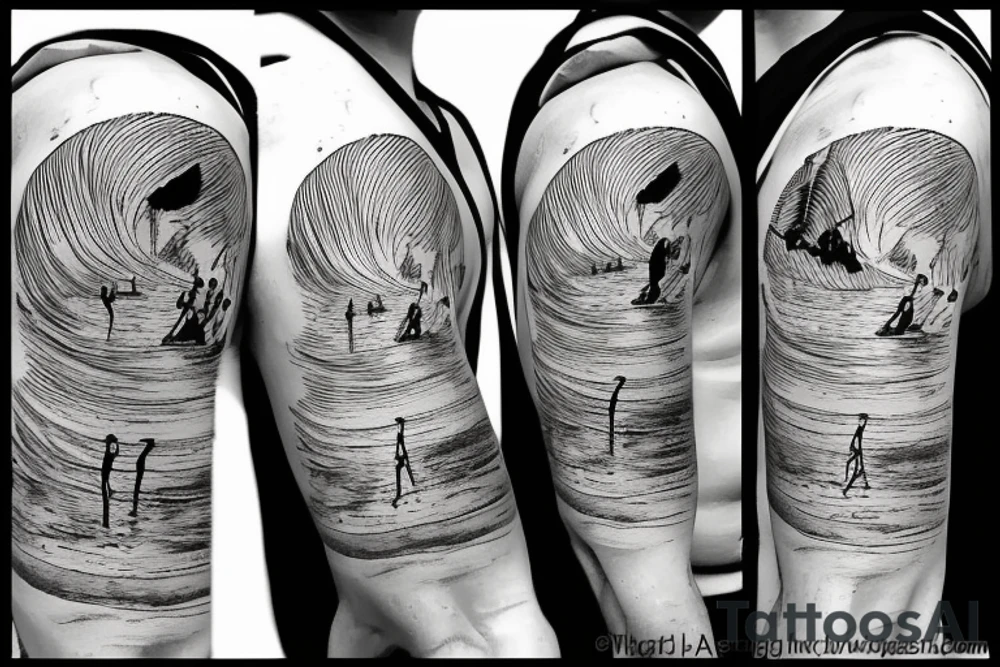 Albert Camus’s The Stranger walking on the beach. tattoo idea