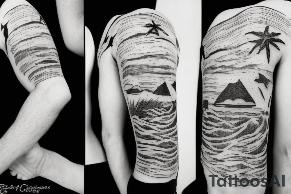 Albert Camus’s The Stranger walking on the beach. tattoo idea
