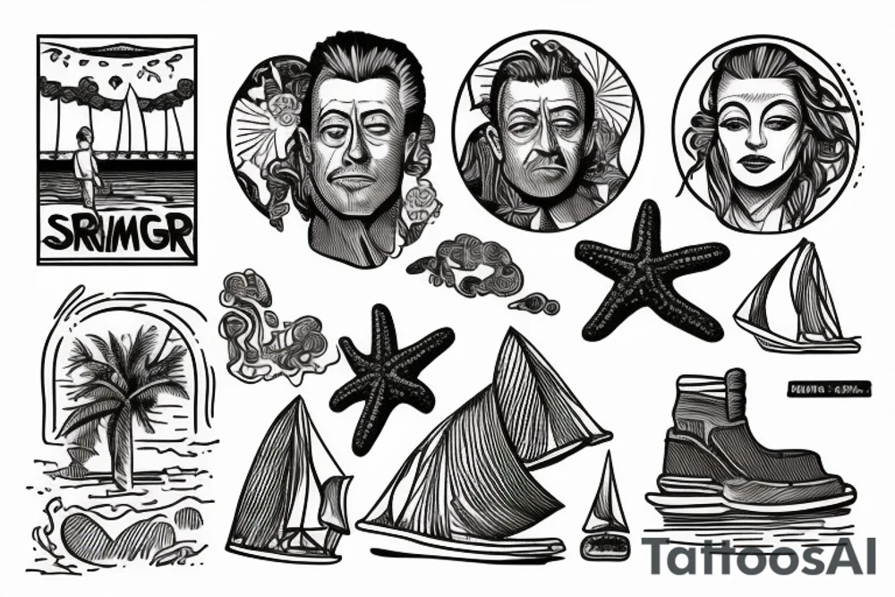 Albert Camus’s The Stranger walking on the beach. tattoo idea Albert Camus’s The Stranger walking on the beach. tattoo idea