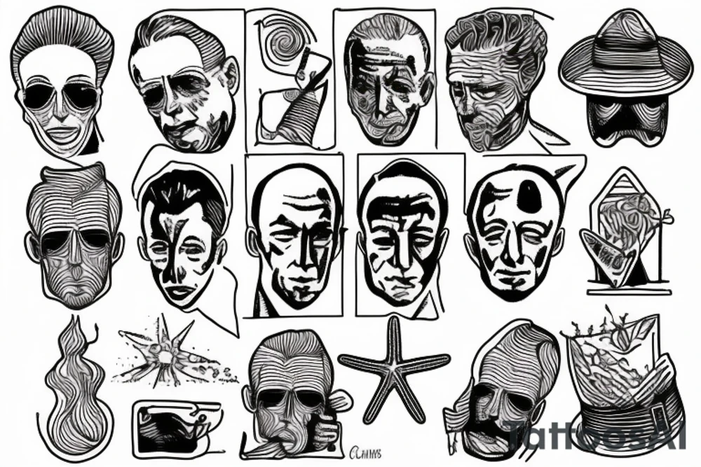 Albert Camus’s The Stranger walking on the beach. tattoo idea