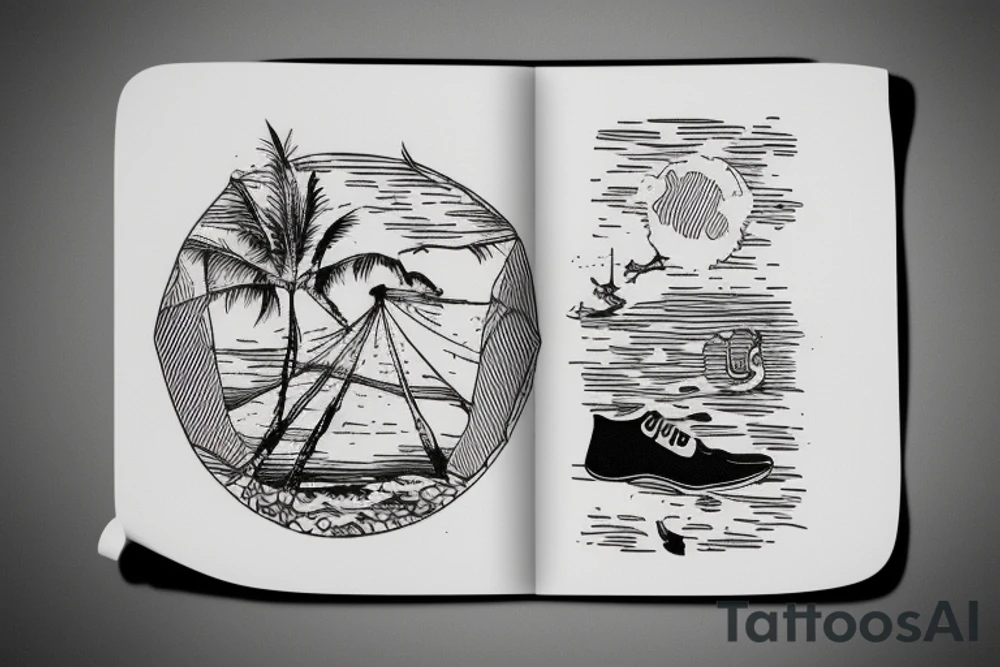 Albert Camus’s The Stranger walking on the beach. tattoo idea