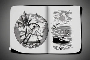 Albert Camus’s The Stranger walking on the beach. tattoo idea