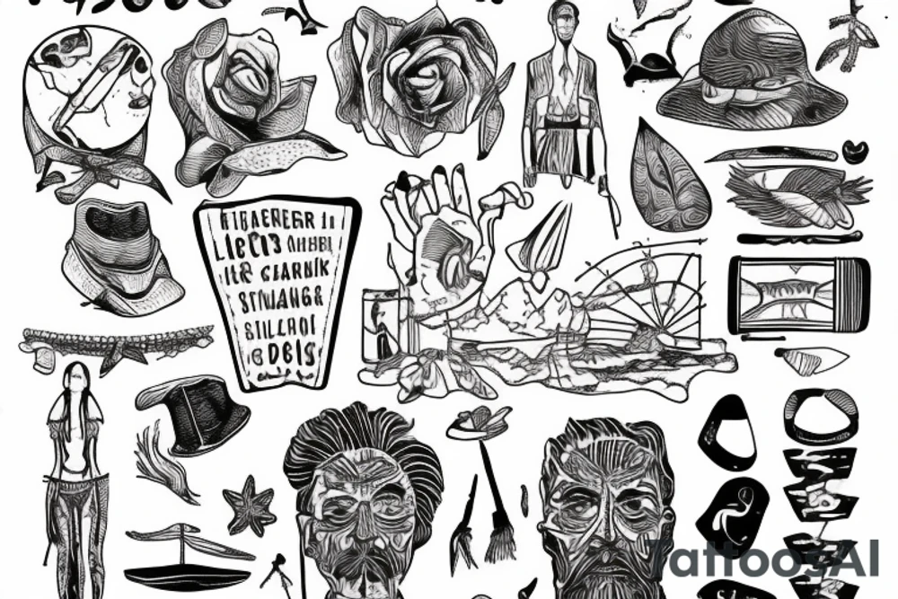 Albert Camus’s The Stranger walking on the beach. tattoo idea