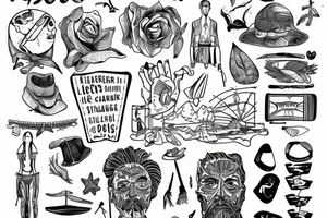 Albert Camus’s The Stranger walking on the beach. tattoo idea