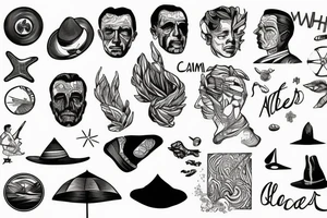 Albert Camus’s The Stranger walking on the beach. tattoo idea