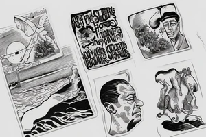Albert Camus’s The Stranger walking on the beach. tattoo idea