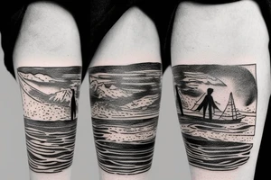 Albert Camus’s The Stranger walking on the beach. tattoo idea
