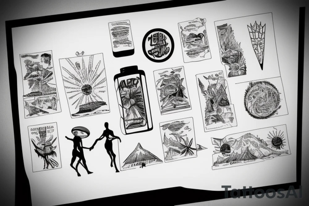 Albert Camus’s The Stranger walking on the beach under the sun. tattoo idea