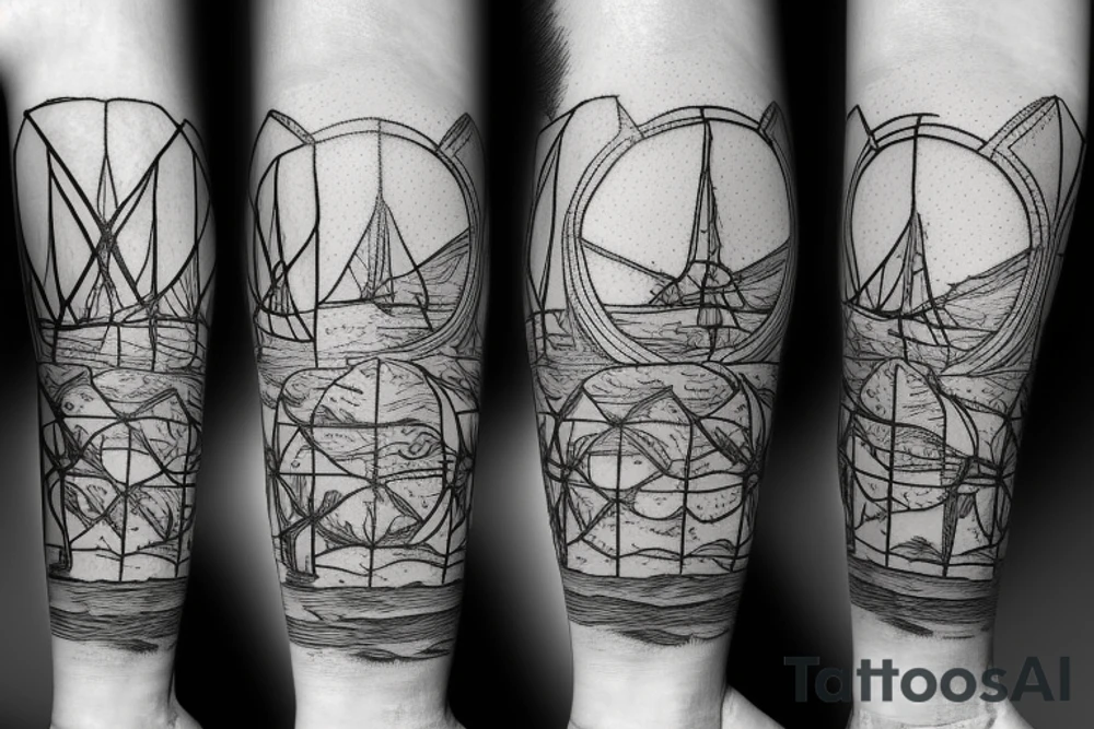 Albert Camus’s The Stranger walking on the beach under the sun. tattoo idea