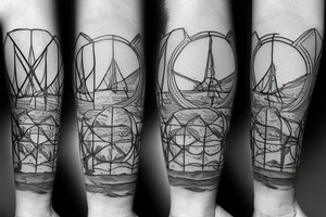 Albert Camus’s The Stranger walking on the beach under the sun. tattoo idea
