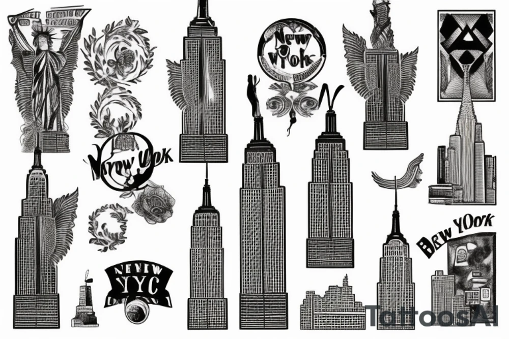 New York City streets tattoo idea