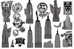 New York City streets tattoo idea