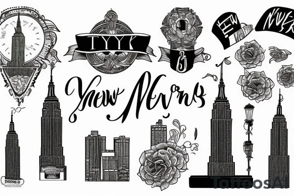 New York City streets tattoo idea