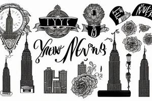 New York City streets tattoo idea