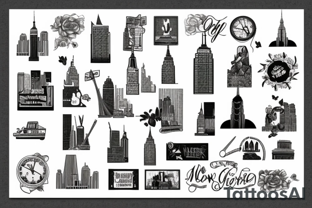 New York City streets tattoo idea