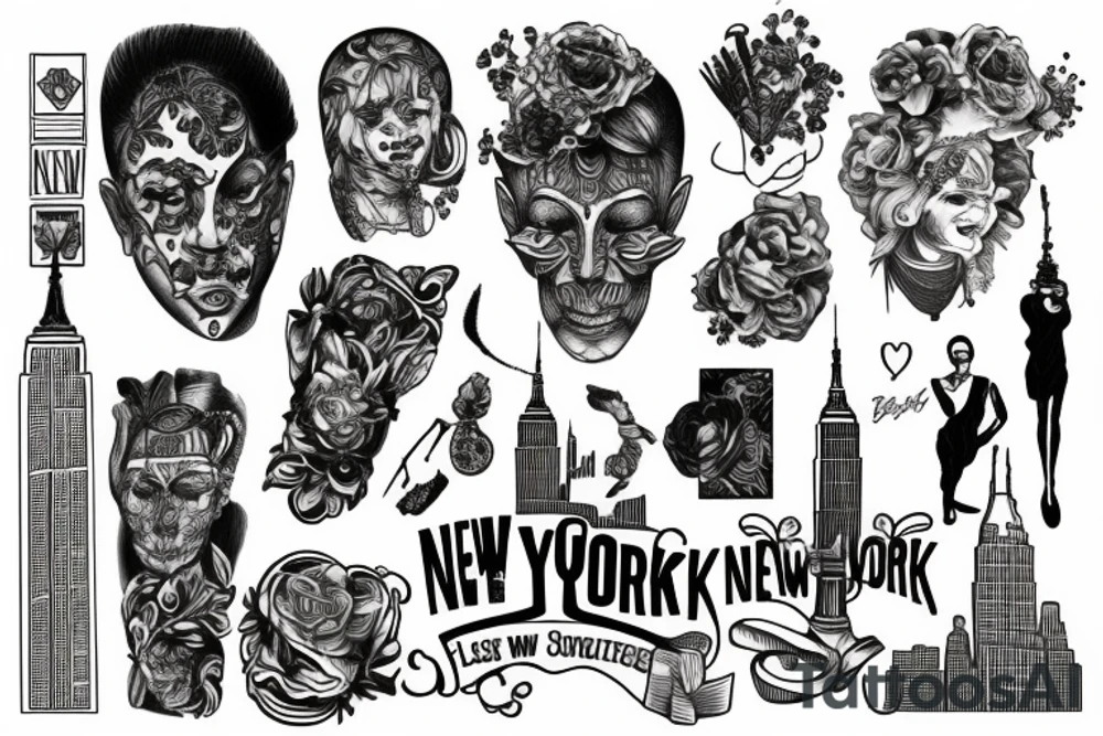 New York City streets tattoo idea