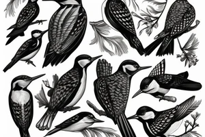 Woodpecker bird tattoo idea