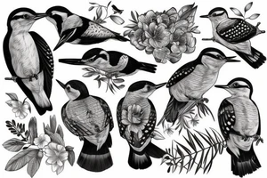 Woodpecker bird tattoo idea
