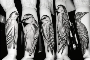 Woodpecker bird tattoo idea