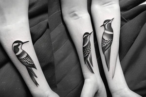 Woodpecker bird tattoo idea