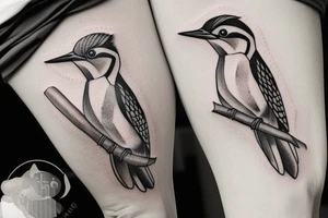 create a woodpecker bird tattoo tattoo idea