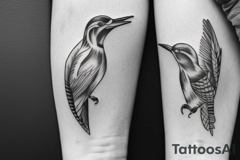 create a woodpecker bird tattoo tattoo idea