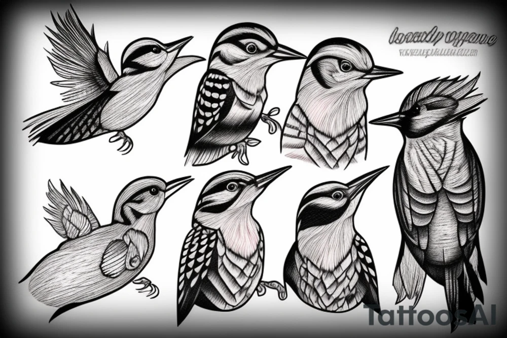 create a woodpecker bird tattoo tattoo idea