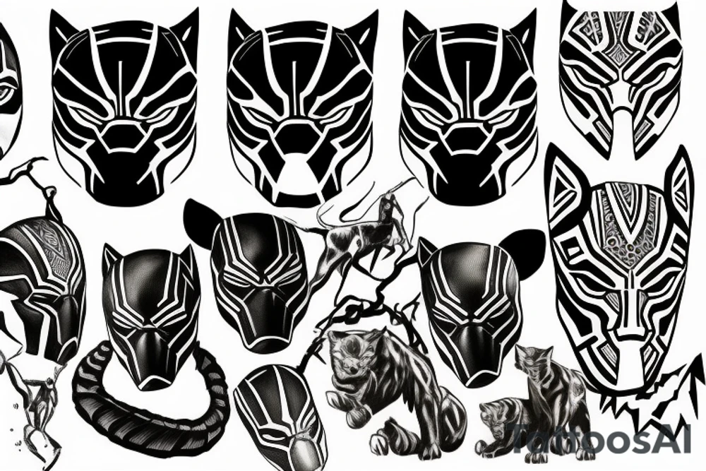 black panther tattoo idea