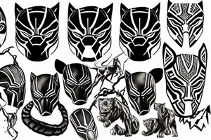 black panther tattoo idea