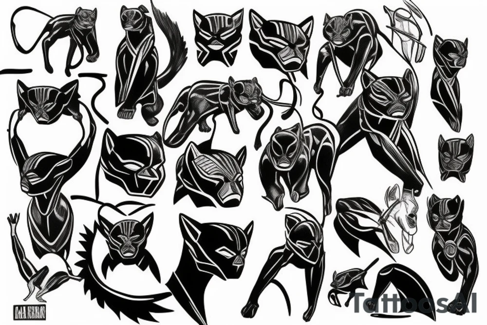 black panther tattoo idea